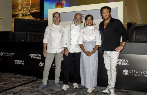 Shawn McClain, HUbert Keller, Inés Páez -Chef Tita, and Scott Conant at the 2nd Annual Casa de Campo Food & Wine Festival